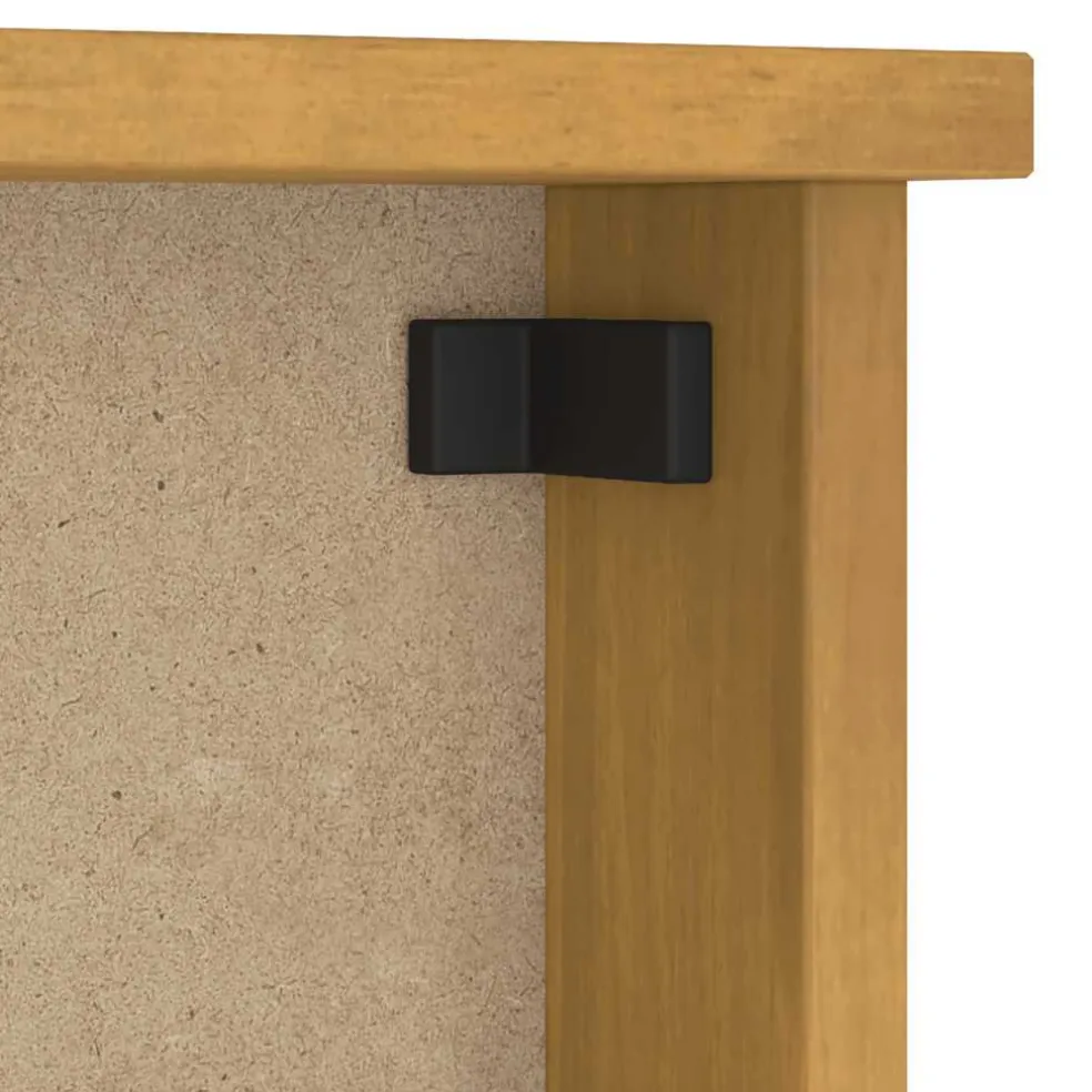 vidaXL Wandkapstok SANDNES 45x12x35 cm massief grenenhout