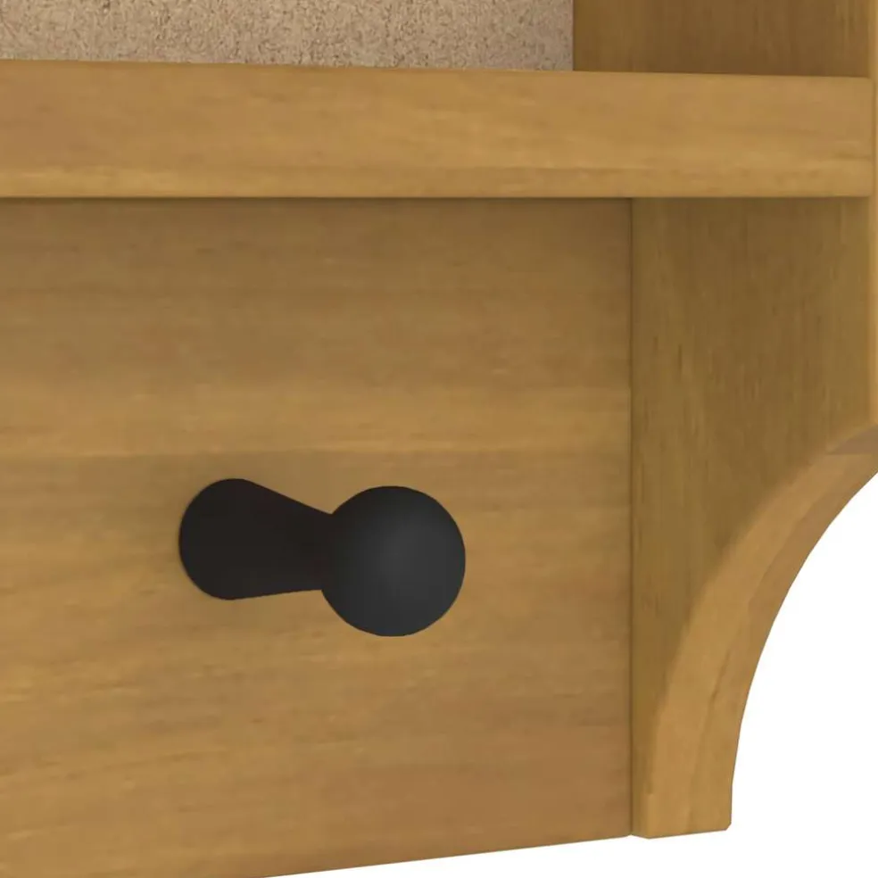 vidaXL Wandkapstok SANDNES 45x12x35 cm massief grenenhout