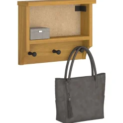 vidaXL Wandkapstok SANDNES 45x12x35 cm massief grenenhout