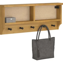 vidaXL Wandkapstok SANDNES 87x12x35 cm massief grenenhout
