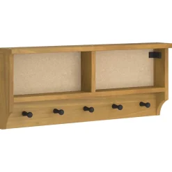 vidaXL Wandkapstok SANDNES 87x12x35 cm massief grenenhout