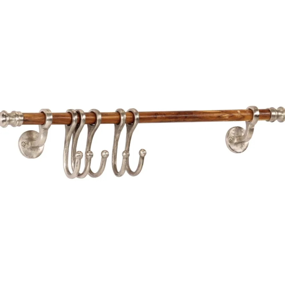 vidaXL Wandkapstok 75x15 cm aluminium