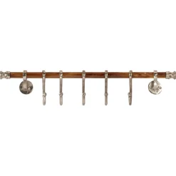 vidaXL Wandkapstok 75x15 cm aluminium