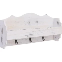 vidaXL Wandkapstok 50x10x23 cm hout wit