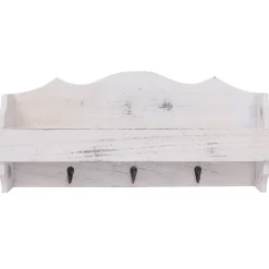 vidaXL Wandkapstok 50x10x23 cm hout wit
