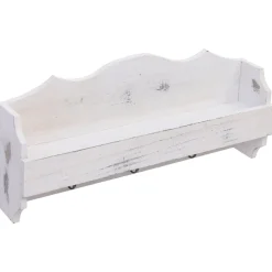 vidaXL Wandkapstok 50x10x23 cm hout wit