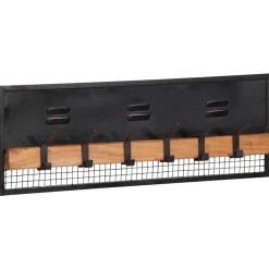 vidaXL Wandkapstok 90x11x30 cm massief mangohout mango