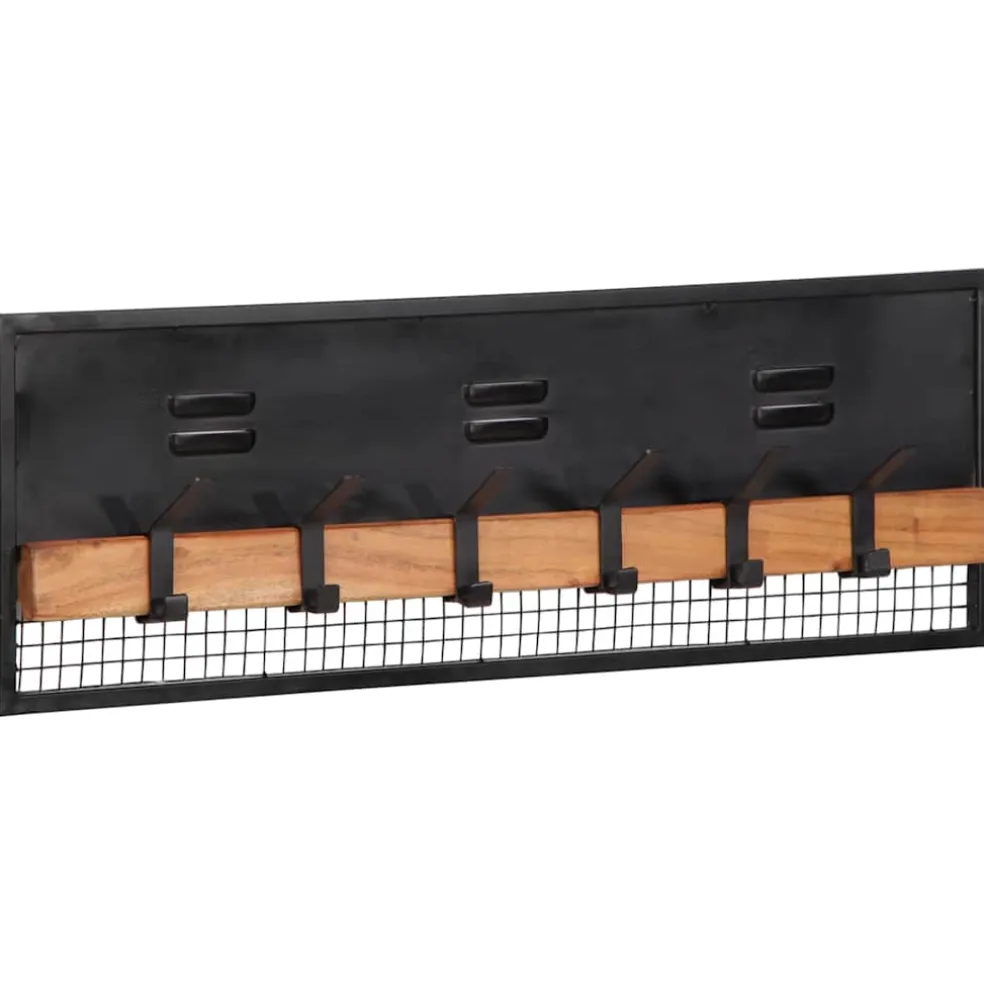 vidaXL Wandkapstok 90x11x30 cm massief mangohout mango