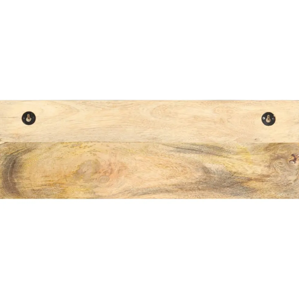 vidaXL Wandkapstok 60x15x20 cm massief ruw mangohout