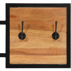 vidaXL Wandkapstok 90x1x35 cm massief acaciahout en ijzer