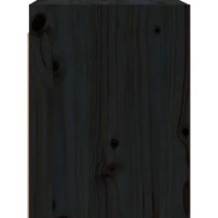 vidaXL Wandkasten 2 st 30x30x40 cm massief grenenhout zwart