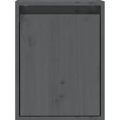 vidaXL Wandkasten 2 st 30x30x40 cm massief grenenhout grijs