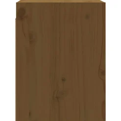 vidaXL Wandkasten 2 st 30x30x40 cm massief grenenhout honingbruin