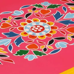 vidaXL Wandkast handgeschilderd massief mangohout roze