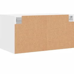 vidaXL Wandkast met glazen deuren 68,5x37x35 cm wit