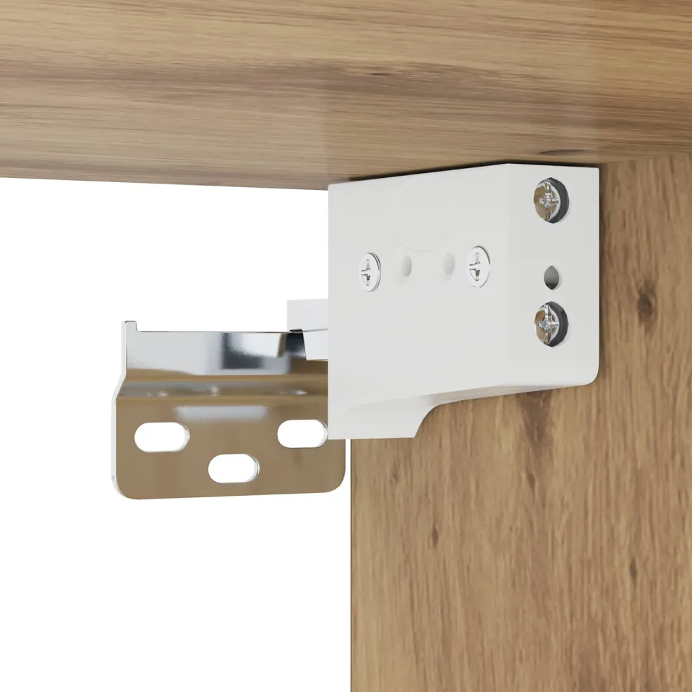 vidaXL Wandkast Muurmontage Artisanaal eiken 80 x 36,5 x 35 cm