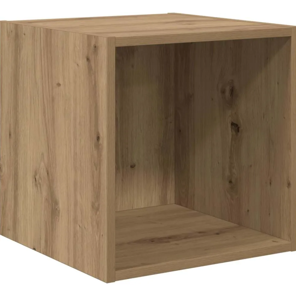 vidaXL Wandkast Muurmontage Artisan Eiken 37 x 37 x 37 cm Bewerkt hout