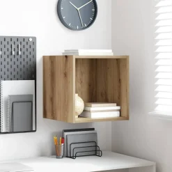 vidaXL Wandkast Muurmontage Artisan Eiken 37 x 37 x 37 cm Bewerkt hout