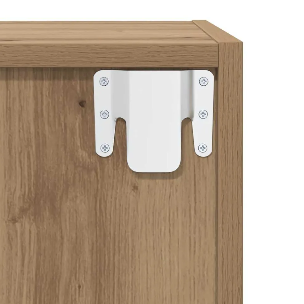 vidaXL Wandkast Muurmontage Artisan Eiken 37 x 37 x 37 cm Bewerkt hout