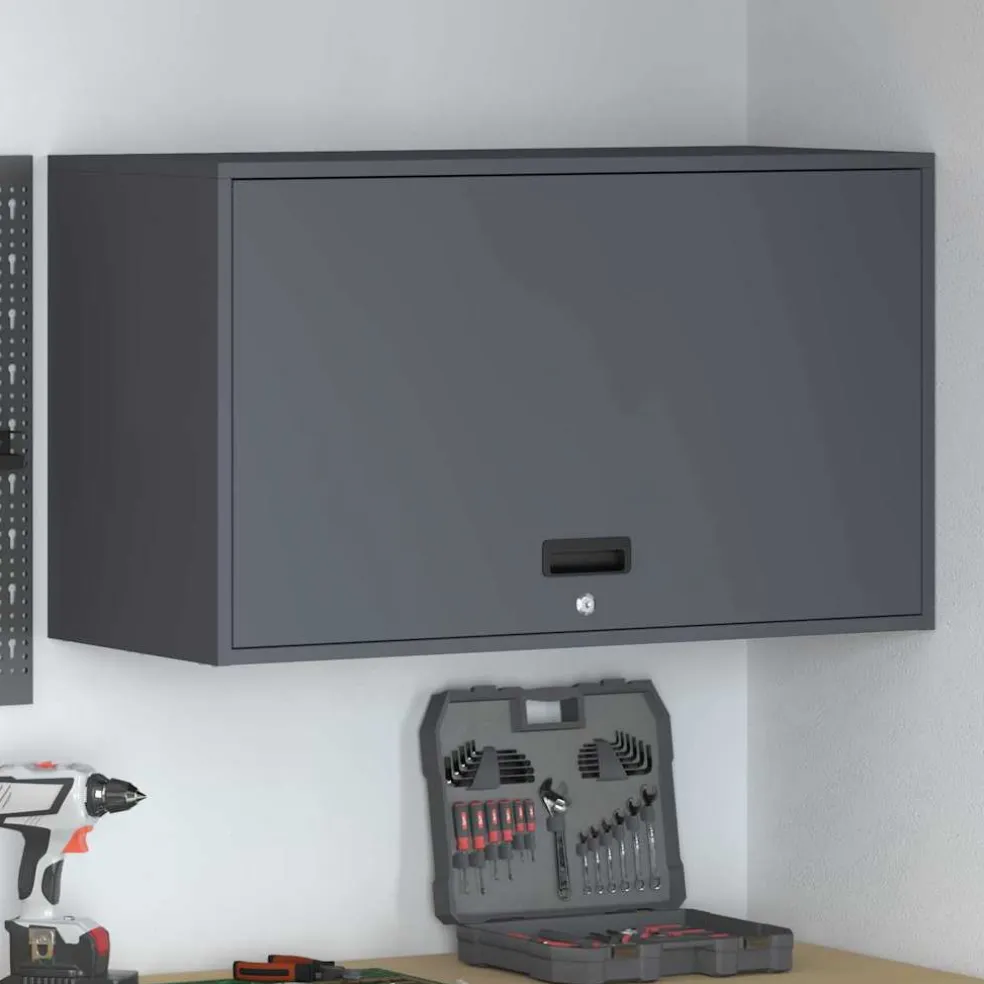 vidaXL Wandkast voor Garage Antraciet 90 x 40 x 53 cm