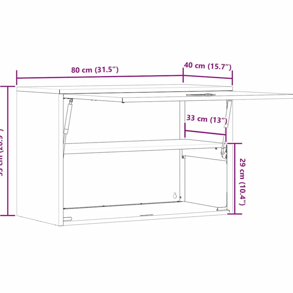 vidaXL Wandkast voor Garage Olijfgroen 80 x 40 x 53 cm