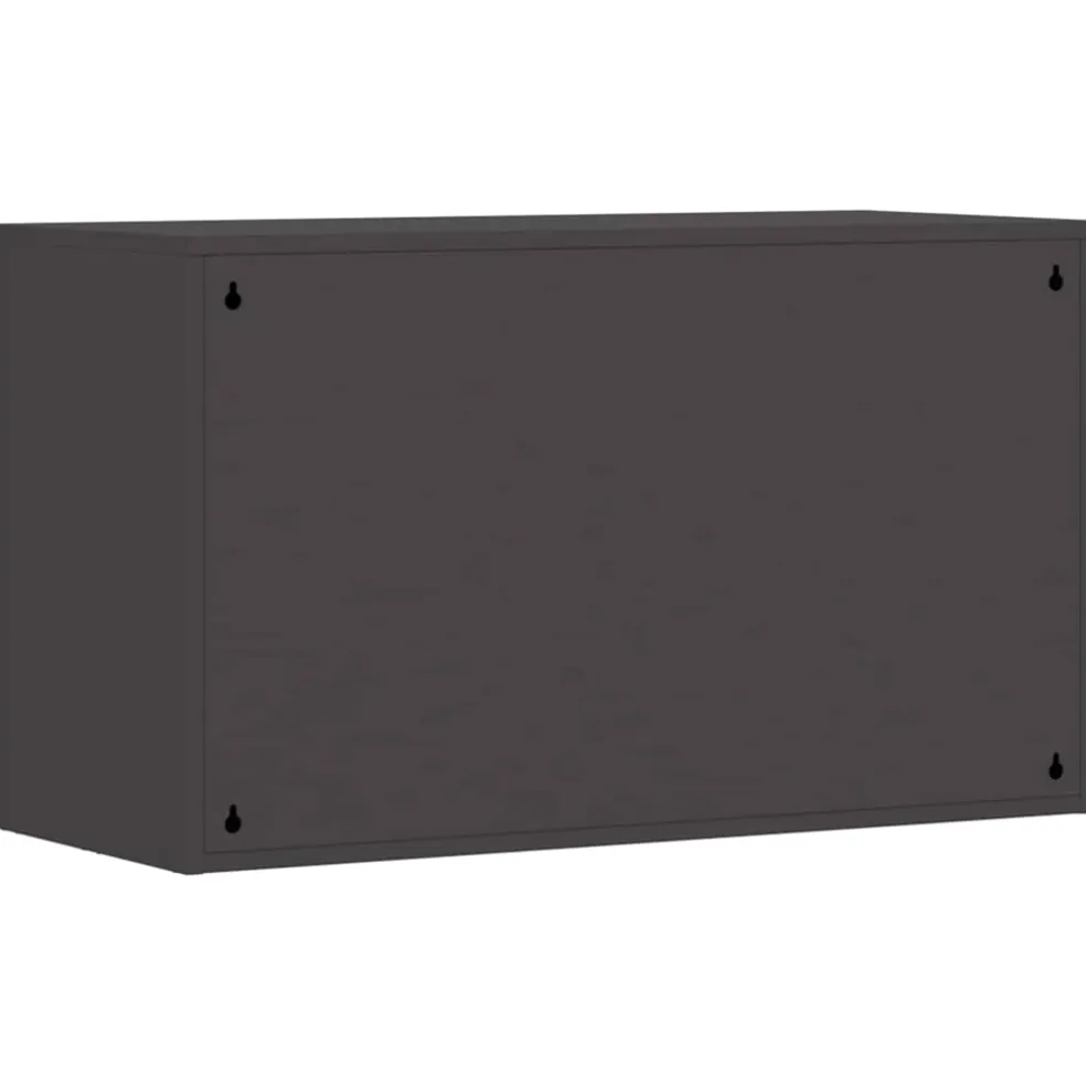 vidaXL Wandkast voor Garage Zwart 90 x 40 x 53 cm Poedercoating staal