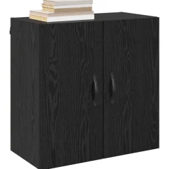 vidaXL Wandkast 60 x 31 x 60 cm Bewerkt hout Zwart Eiken