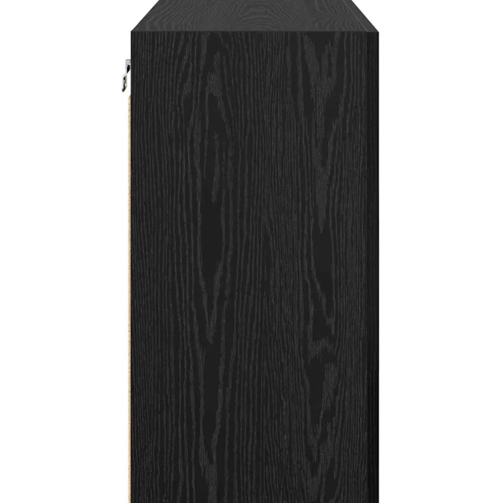 vidaXL Wandkast 60 x 31 x 60 cm Bewerkt hout Zwart Eiken