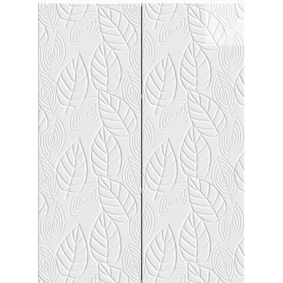 vidaXL Wandkast 66 x 34,5 x 90 cm Bewerkt hout Hoogglans Wit