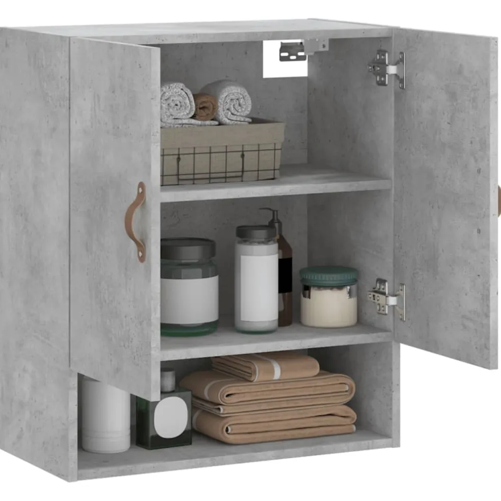 vidaXL Wandkast 60x31x70 cm bewerkt hout betongrijs