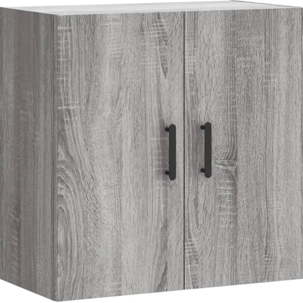 vidaXL Wandkast 60x31x60 cm bewerkt hout grijs sonoma eikenkleurig