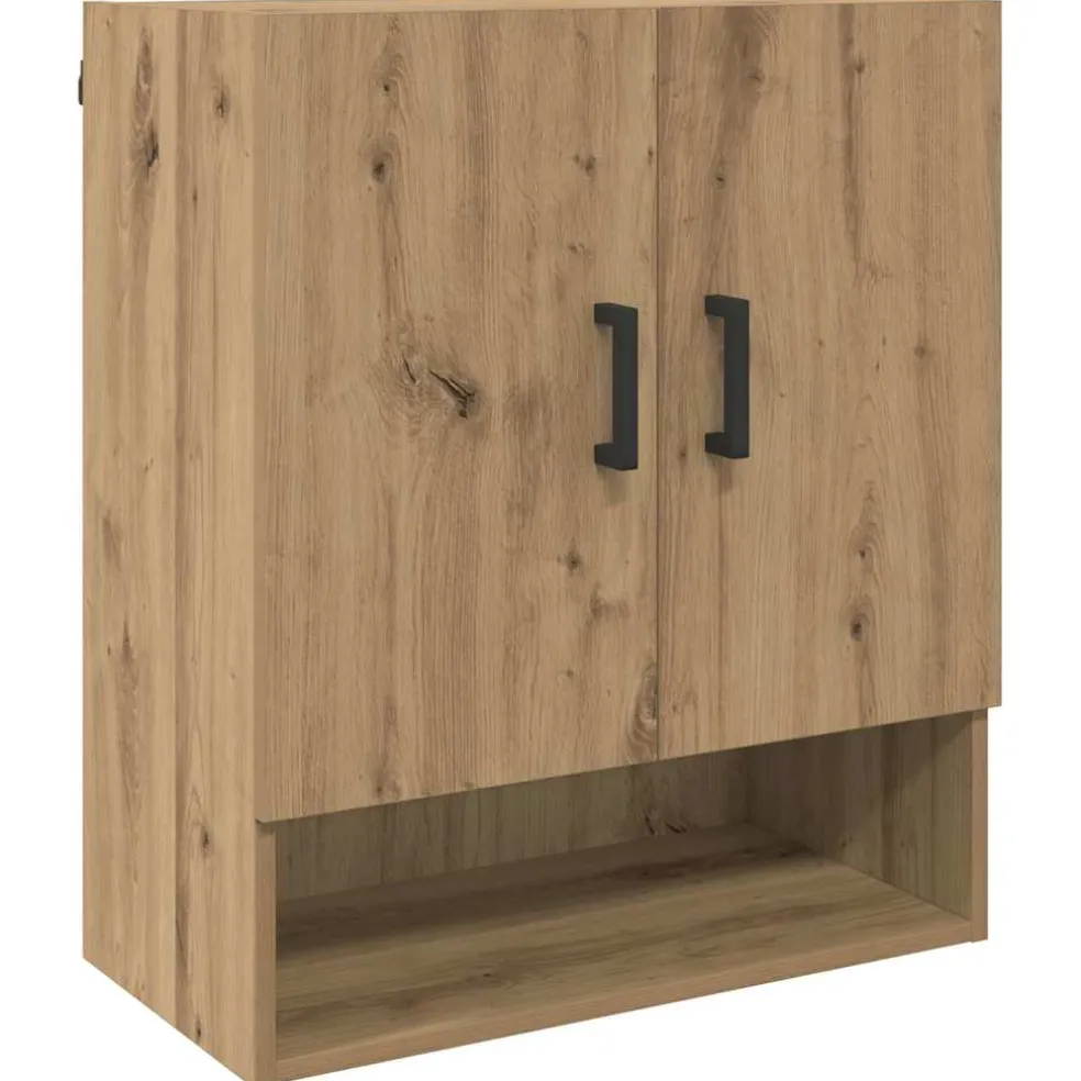 vidaXL Wandkast 60 x 31 x 70 cm Bewerkt hout artisanaal eikenkleurig
