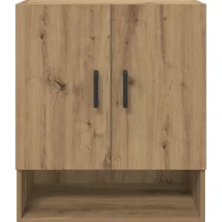 vidaXL Wandkast 60 x 31 x 70 cm Bewerkt hout artisanaal eikenkleurig