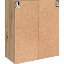 vidaXL Wandkast 60 x 31 x 70 cm Bewerkt hout artisanaal eikenkleurig
