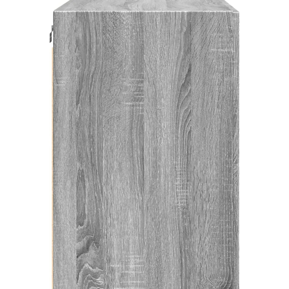 vidaXL Wandkast 80x42,5x64 cm bewerkt hout grijs sonoma eikenkleurig