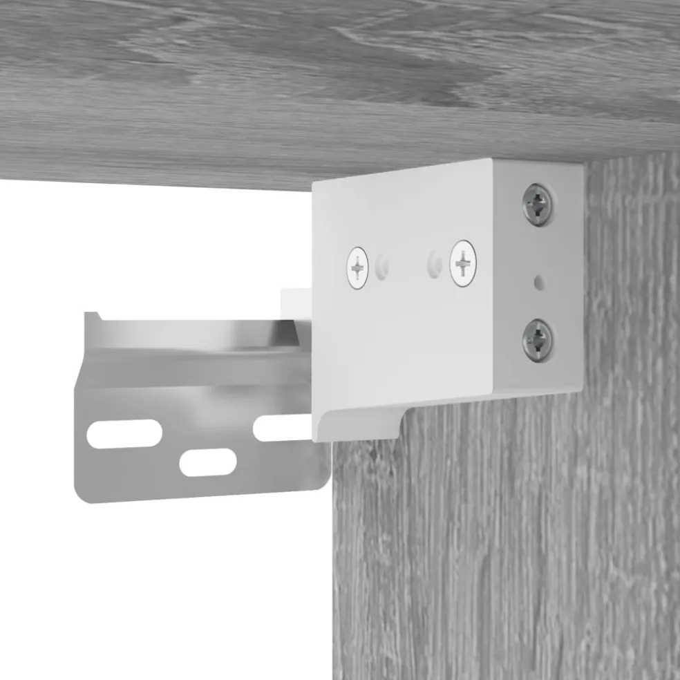 vidaXL Wandkast 80x42,5x64 cm bewerkt hout grijs sonoma eikenkleurig