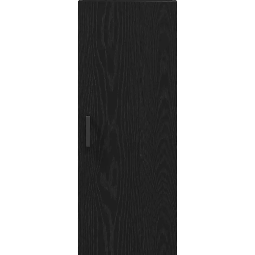 vidaXL Wandkast 34,5x34x90 cm bewerkt hout zwart eikenkleurig
