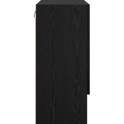 vidaXL Wandkast 60 x 31 x 70 cm Bewerkt hout Zwart Eiken