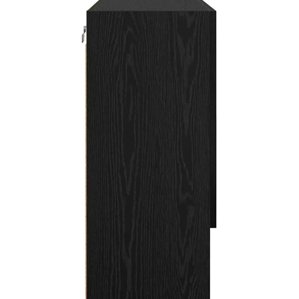 vidaXL Wandkast 60 x 31 x 70 cm Bewerkt hout Zwart Eiken