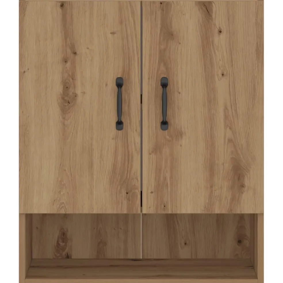 vidaXL Wandkast 60x31x70 cm bewerkt hout artisanaal eikenkleur