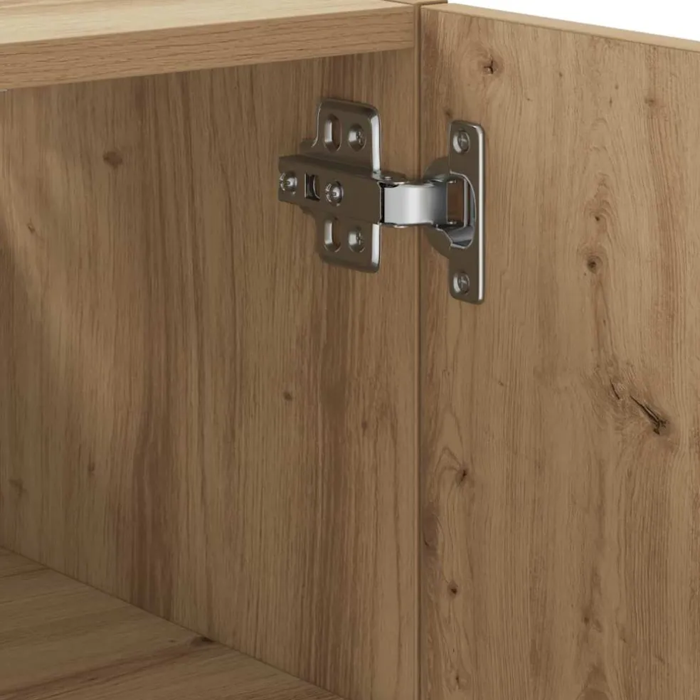 vidaXL Wandkast 60x31x70 cm bewerkt hout artisanaal eikenkleur