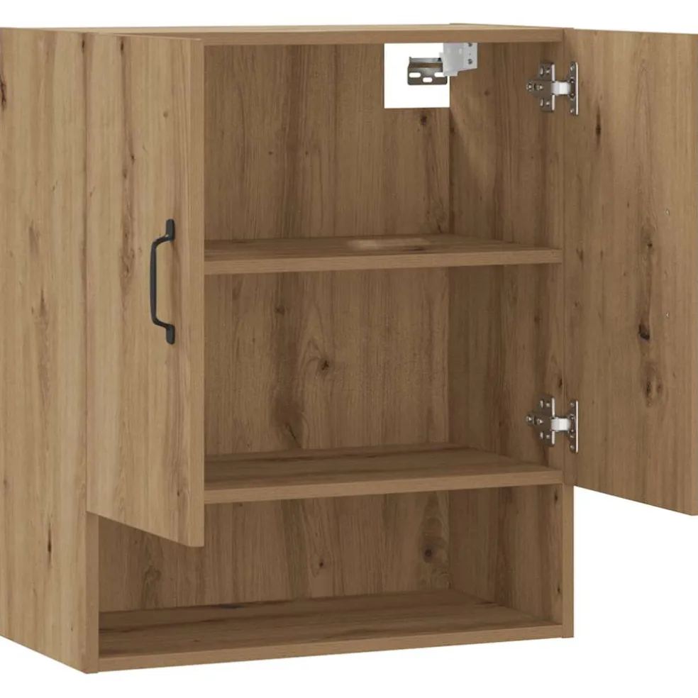 vidaXL Wandkast 60x31x70 cm bewerkt hout artisanaal eikenkleur