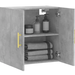 vidaXL Wandkast 60x31x60 cm bewerkt hout betongrijs