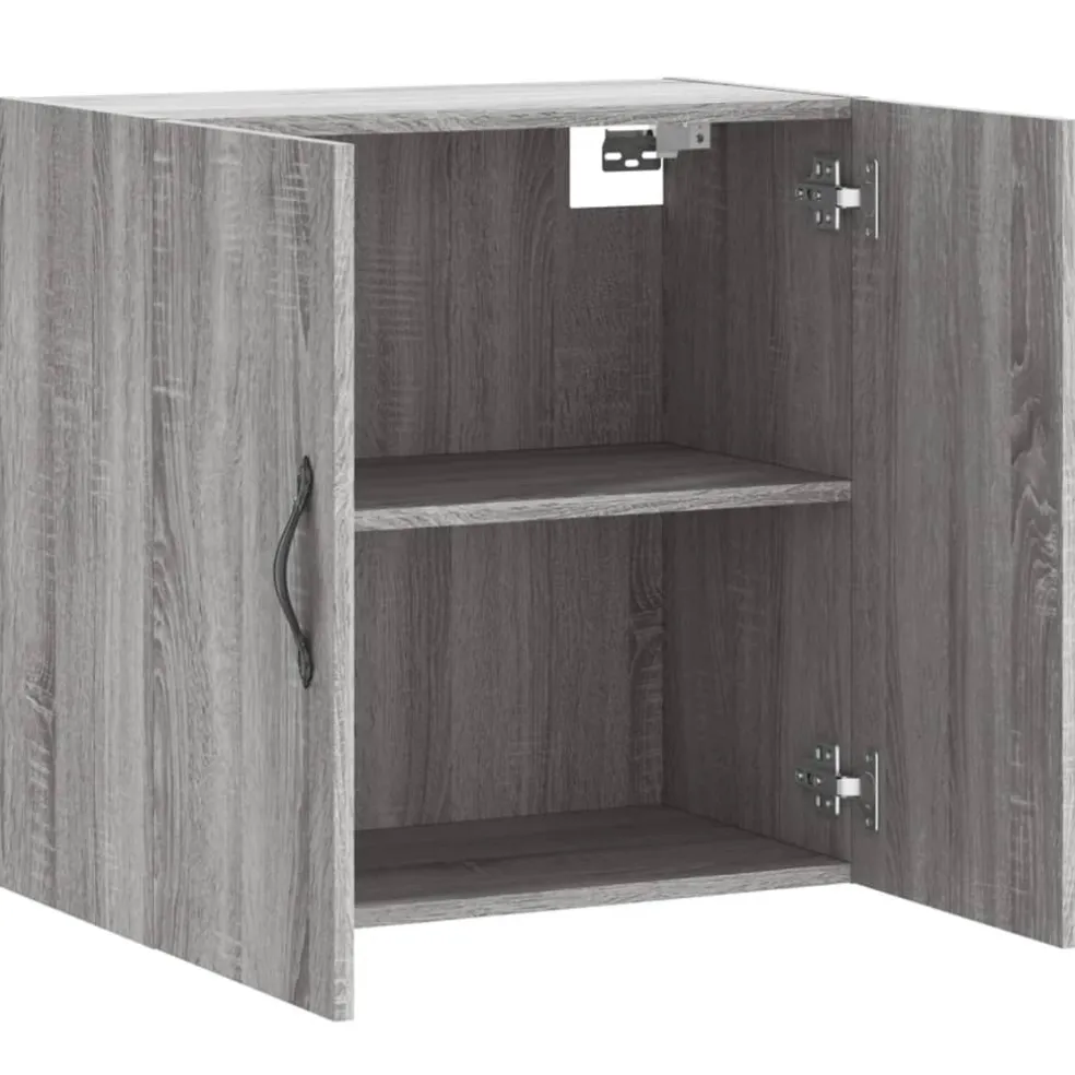 vidaXL Wandkast 60x31x60 cm bewerkt hout grijs sonoma eikenkleurig