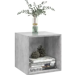 vidaXL Wandkast 37x37x37 cm bewerkt hout betongrijs