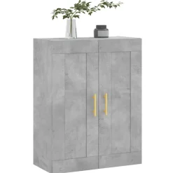 vidaXL Wandkast 69,5x34x90 cm bewerkt hout betongrijs