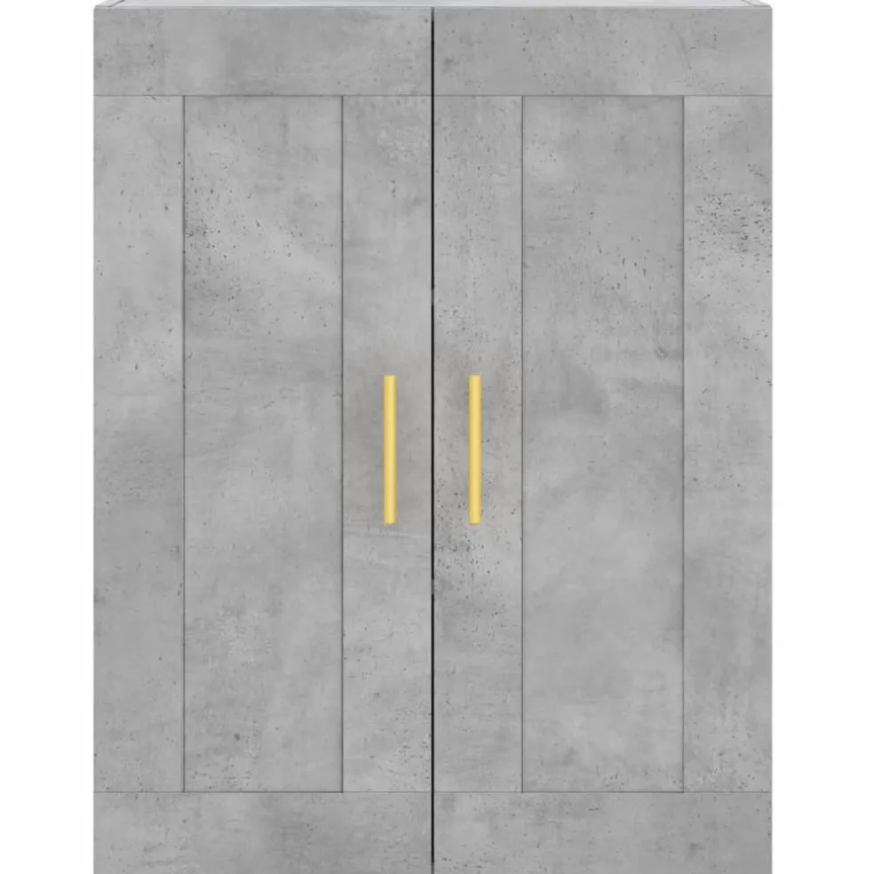 vidaXL Wandkast 69,5x34x90 cm bewerkt hout betongrijs