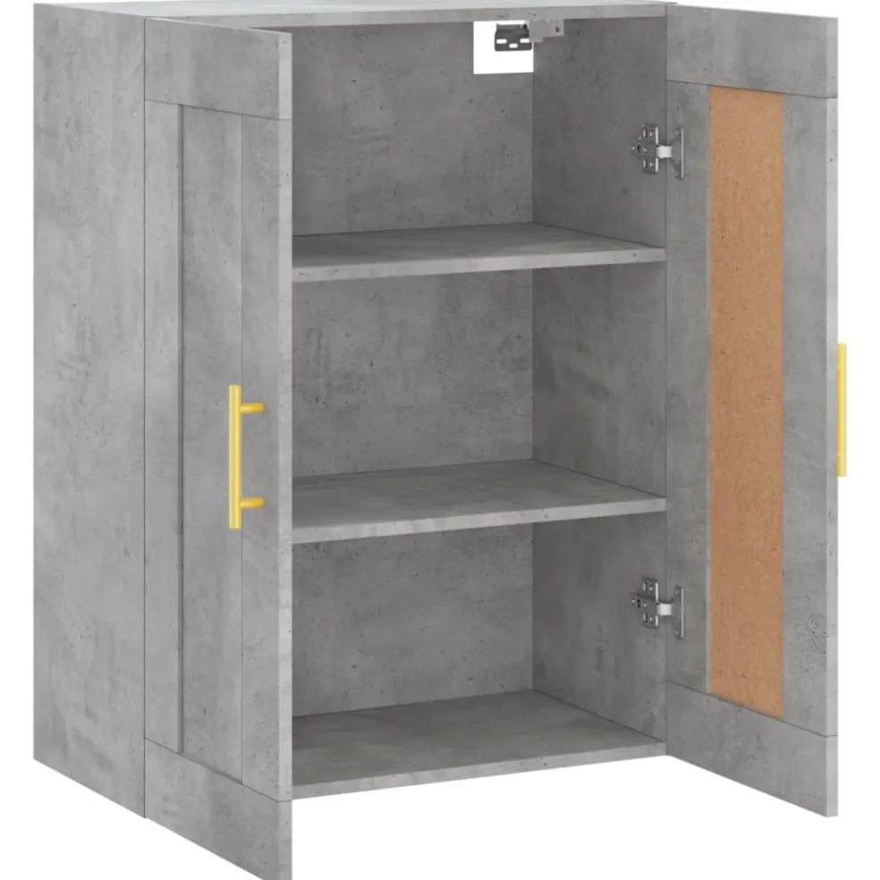 vidaXL Wandkast 69,5x34x90 cm bewerkt hout betongrijs