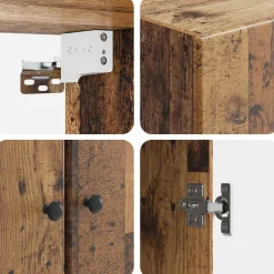 vidaXL Wandkast 66 x 34,5 x 90 cm Bewerkt hout Oud hout