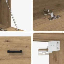 vidaXL Wandkast 60 x 36,5 x 35 cm Bewerkt hout Artisan Eiken